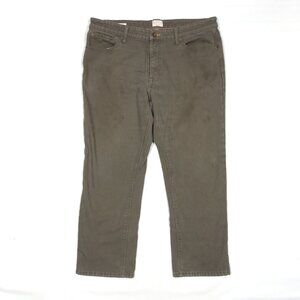 Weatherproof Vintage Regular Fleece Lined Brown Flat Front Pants Mens 40x30